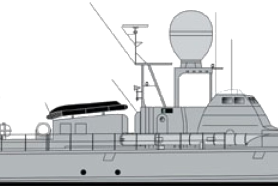 Корабль FGS Nerz P6096 1980 [Fast Attack Boat] - чертежи, габариты, рисунки